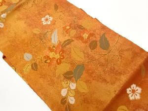 引箔花唐草模様織出し名古屋帯